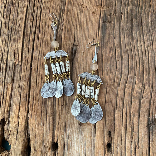 Metal Batik Earrings