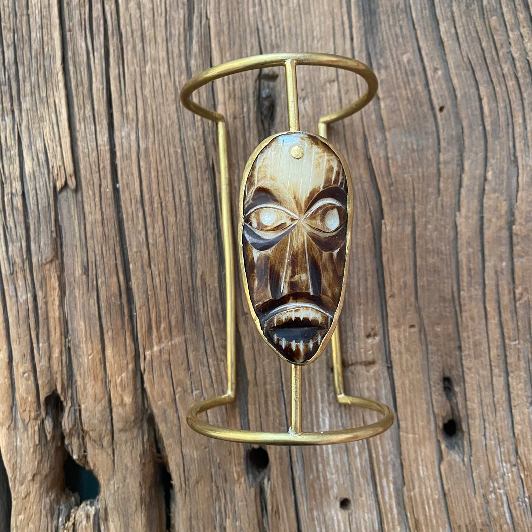 Long Brass Mask Cuff