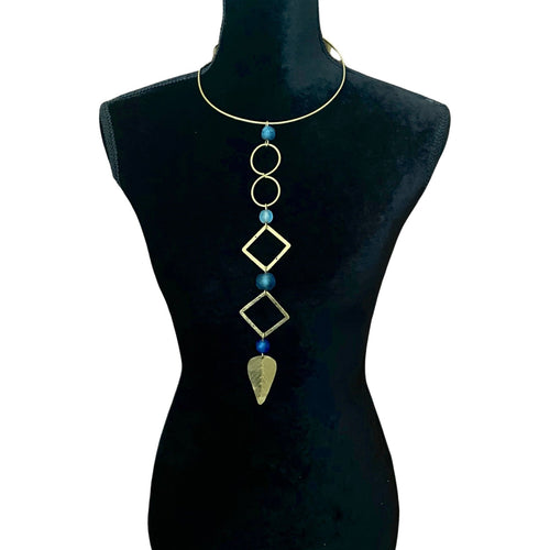 Diamond Hoop Choker Pendant