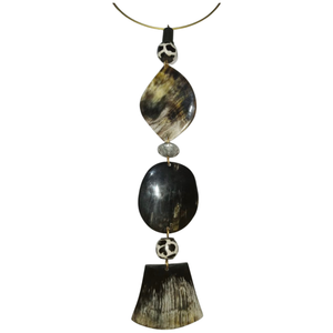 Blk & White Horn Pendant